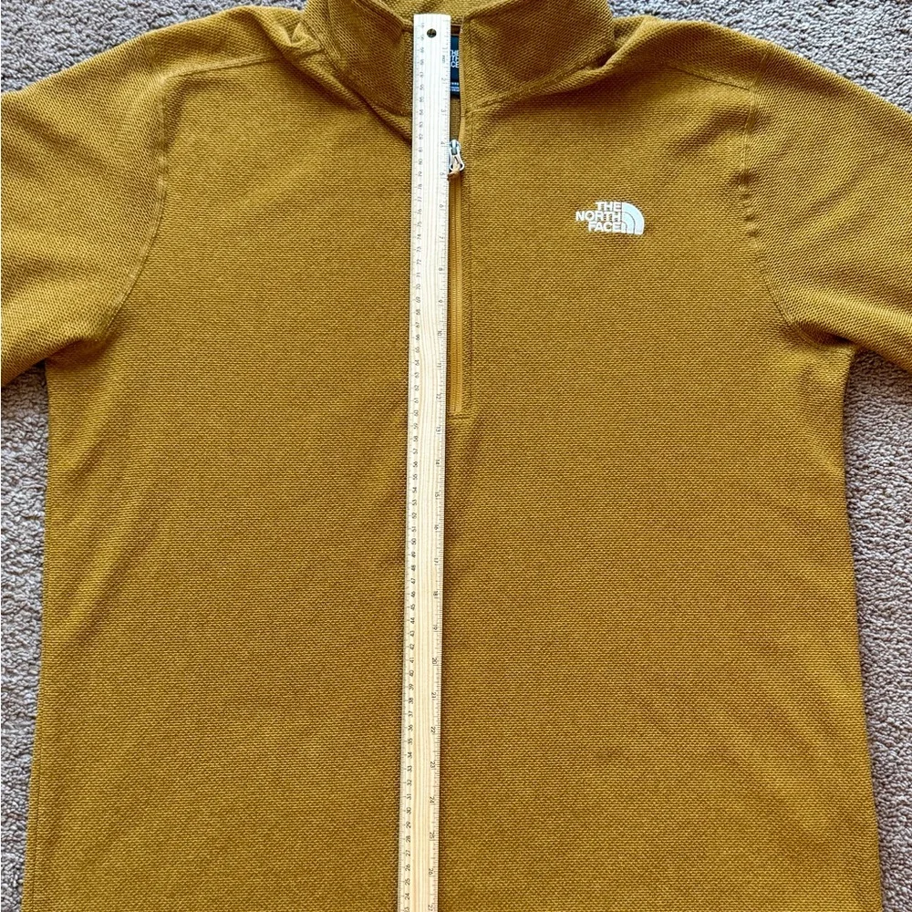The North Face Mustard Yellow Zip Up Sweater - Picture 3 of 6